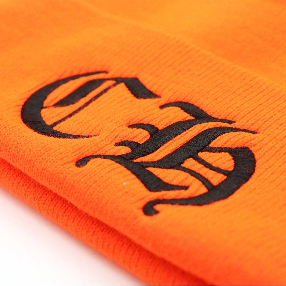CHROME HEARTS(クロムハーツ) CH刺繍アクリルビーニー帽子 ACRYLIC WATCH CAP アクリルワッチキャップ オレンジ