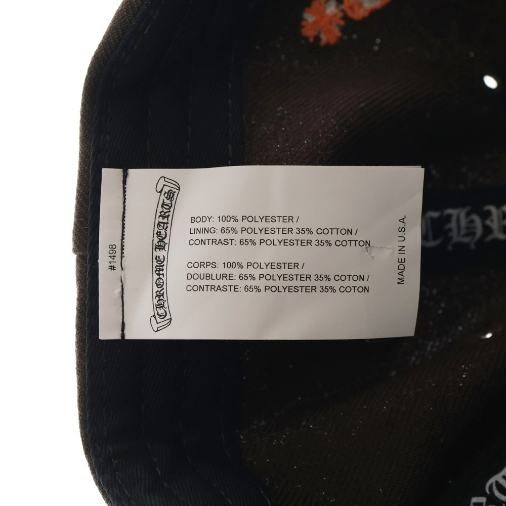 CHROME HEARTS(クロムハーツ) CH刺繍ベースボールキャップ 6 PANEL ON FIELD BSBL CAP ブラウン