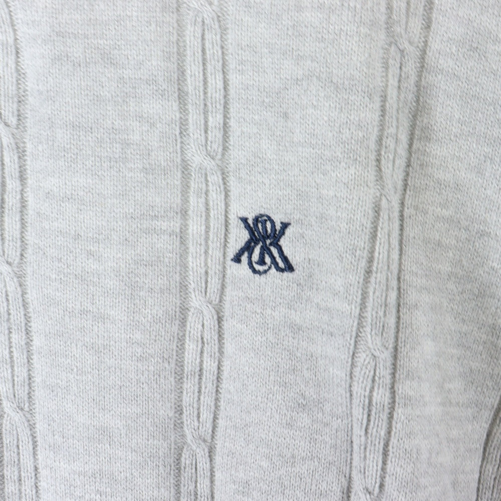 KITH(キス) 25SS Tilden Polo チルデン ロゴ刺繍 半袖ニットポロシャツ グレー 25-071-060-0029-2-0