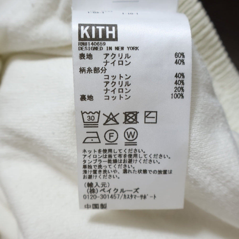 KITH(キス) 25SS Knit Shorts ニットラインデザインショーツ ショートパンツ ホワイト 25-032-060-0044-2-0