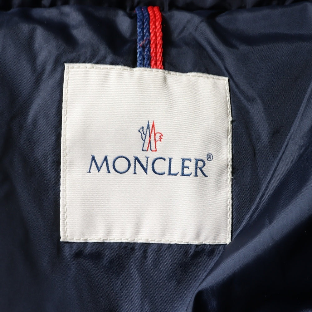 MONCLER(モンクレール) 18AW FLAMMETTE フラメッテ ワッペンロゴ ジップアップ ロングコートダウンジャケット レディース ネイビー D20934993105 54155