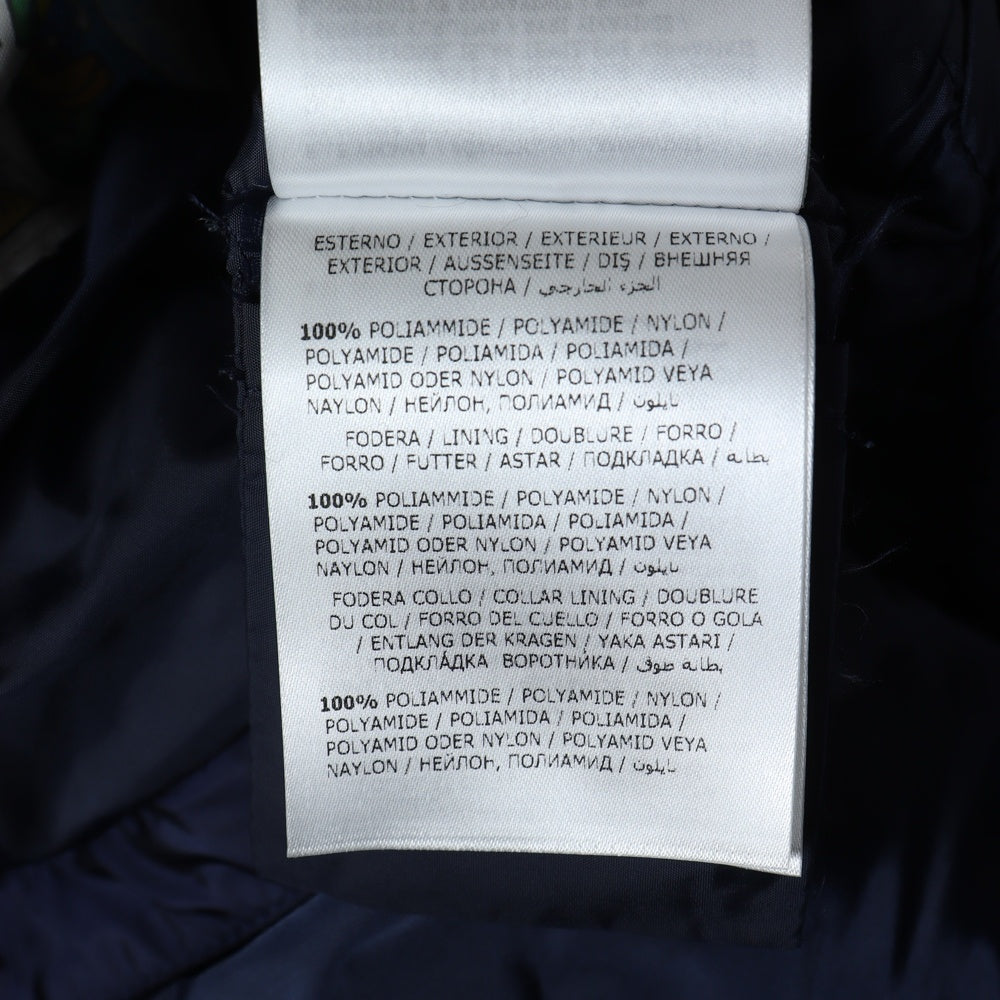 MONCLER(モンクレール) 18AW FLAMMETTE フラメッテ ワッペンロゴ ジップアップ ロングコートダウンジャケット レディース ネイビー D20934993105 54155