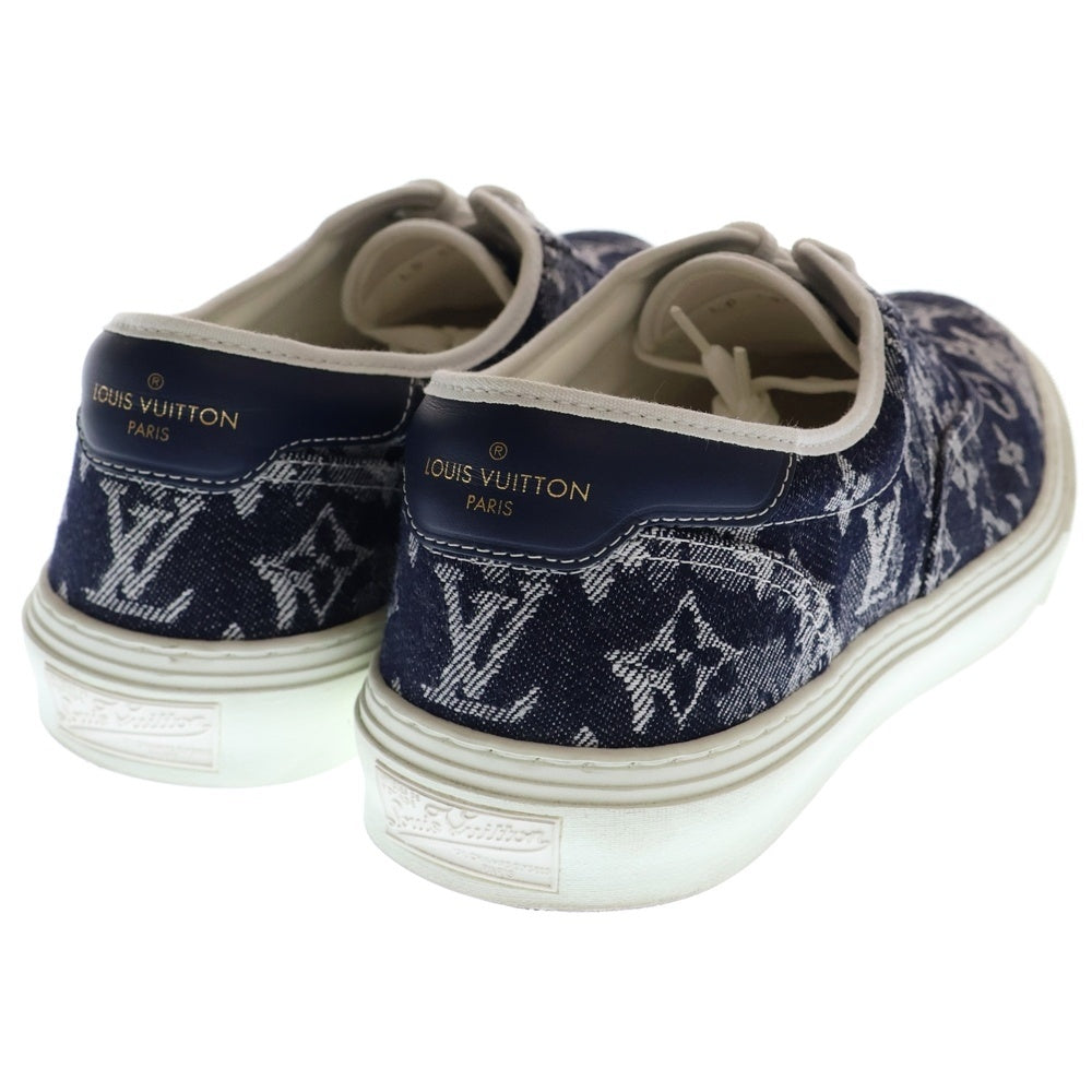 LOUIS VUITTON(ルイヴィトン) トロカデロライン モノグラム キャンバス×レザー ローカットスニーカー インディゴ