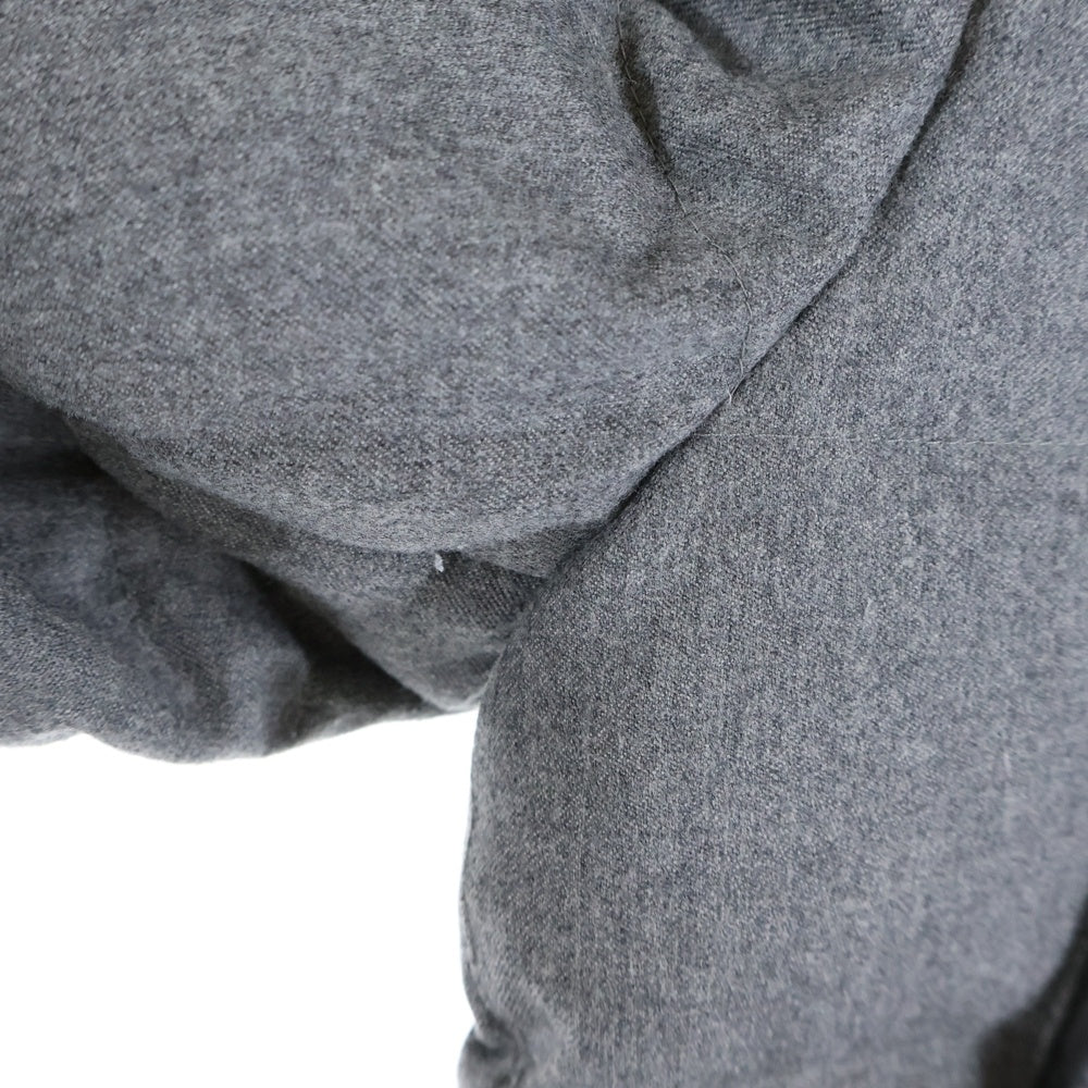 MONCLER(モンクレール) 18AW ウール フーデッド ジップアップ ロングコートダウンジャケット グレー D20913170780 54272