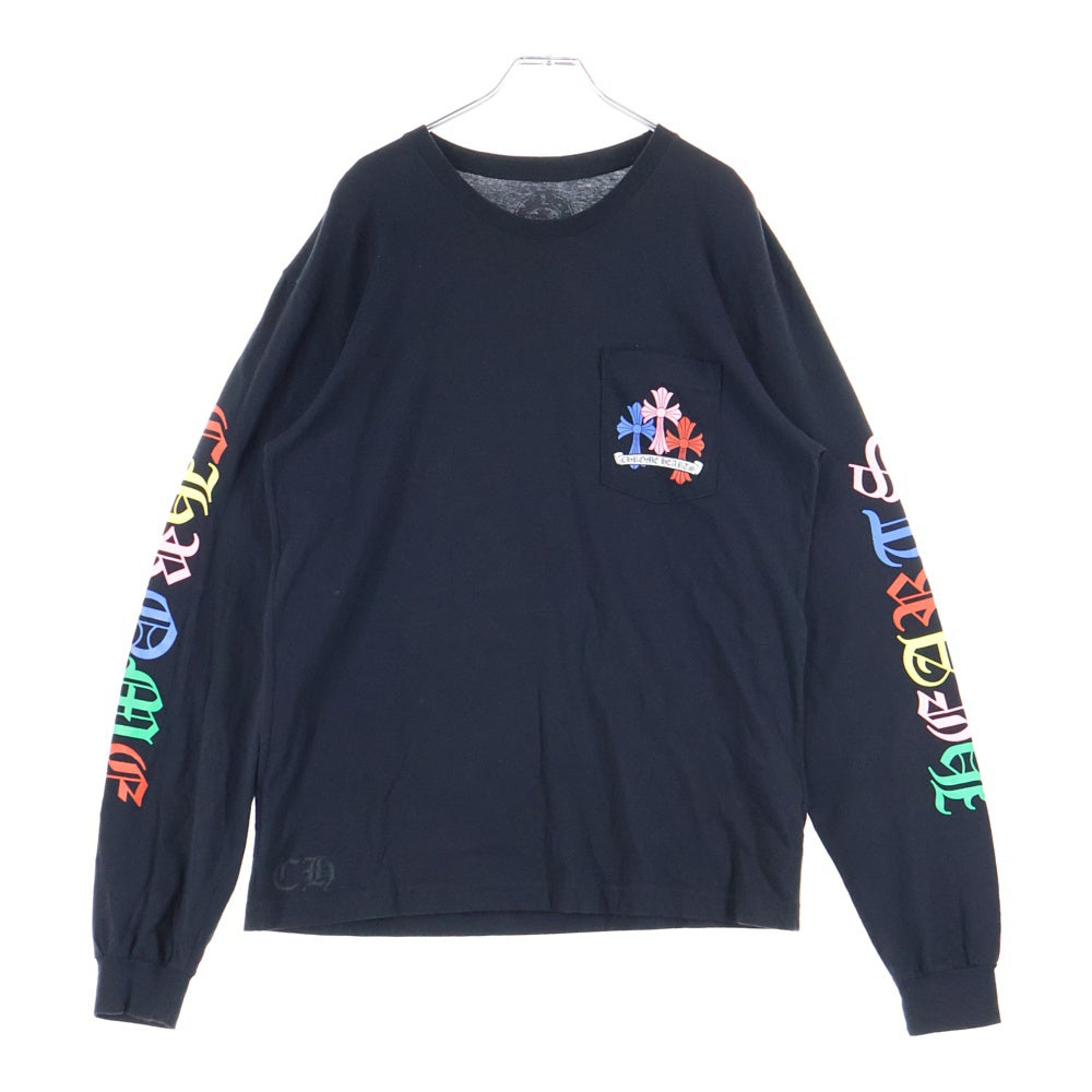 CHROME HEARTS(クロムハーツ) マルチカラーセメタリークロスロングスリーブTシャツ / 長袖カットソー MLTCOL CEM CRS L/S TEE