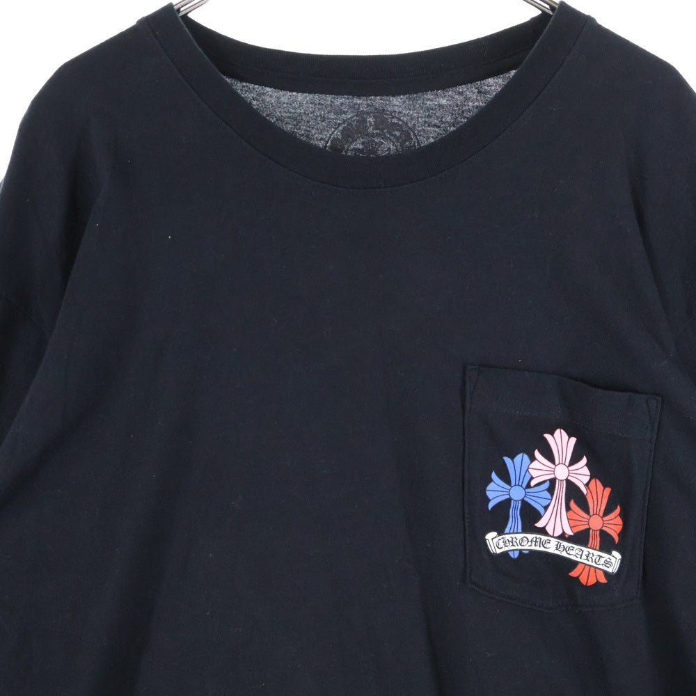 CHROME HEARTS(クロムハーツ) マルチカラーセメタリークロスロングスリーブTシャツ / 長袖カットソー MLTCOL CEM CRS L/S TEE