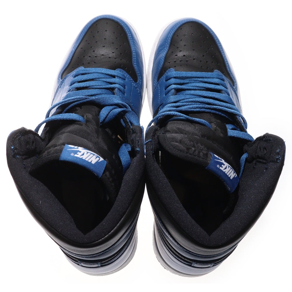 NIKE(ナイキ) AIR JORDAN 1 RETRO HIGH OG DARK MARINA BLUE エアジョーダン1 レトロ ダークマリーナブルー ハイカットスニーカー ブラック/ブルー US10.5/28.5cm 555088-404
