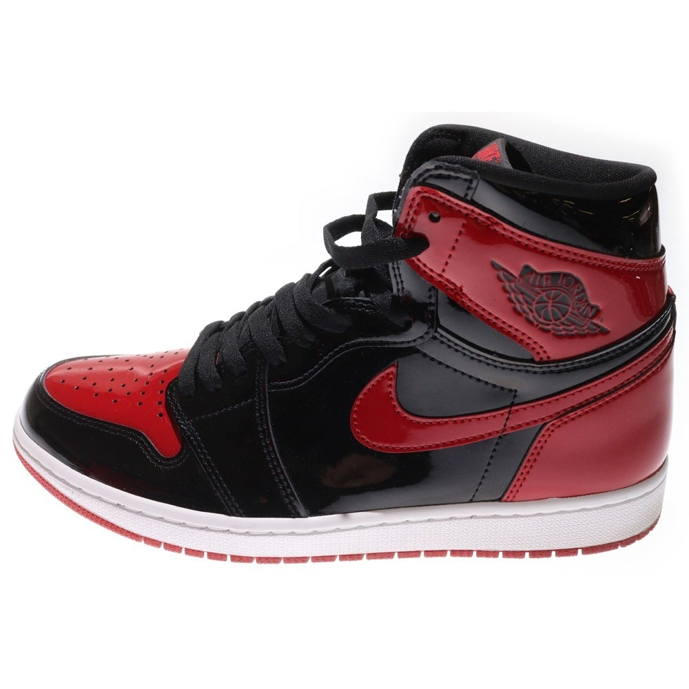 NIKE(ナイキ) AIR JORDAN 1 RETRO HIGH OG BRED PATENT エアジョーダン1レトロハイ ブレッド パテント ハイカットスニーカー レッド/ブラック US10.5/28.5cm 555088-063