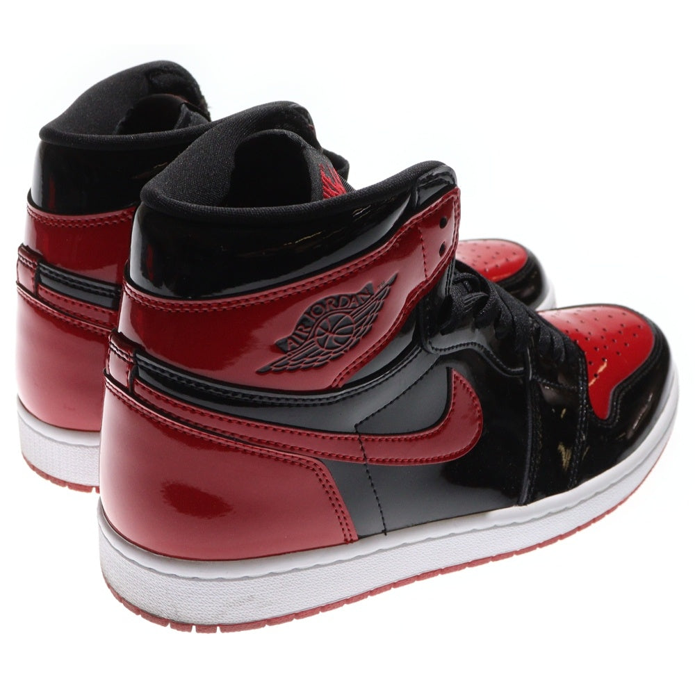 NIKE(ナイキ) AIR JORDAN 1 RETRO HIGH OG BRED PATENT エアジョーダン1レトロハイ ブレッド パテント ハイカットスニーカー レッド/ブラック US10.5/28.5cm 555088-063