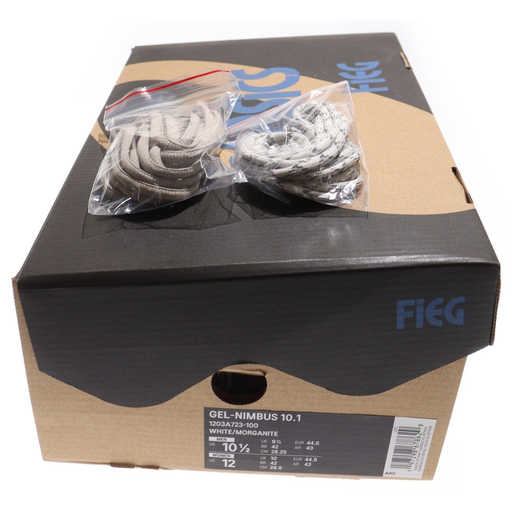 ASICS(アシックス) ×KITH RONNIE FIEG GEL-NIMBUS 10.1 キス ロニーファイグ ゲルニンバス10.1 ローカットスニーカー ホワイト/モルガナイト US10.5/28.5cm 1203A723-100