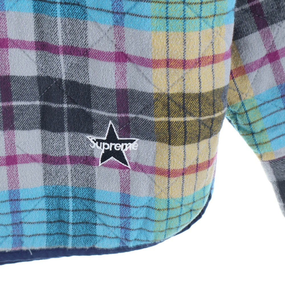 SUPREME(シュプリーム) 24AW Quilted Flannel Zip Up Shirt キルティングジャケット ジップアップ チェック ジップアップ