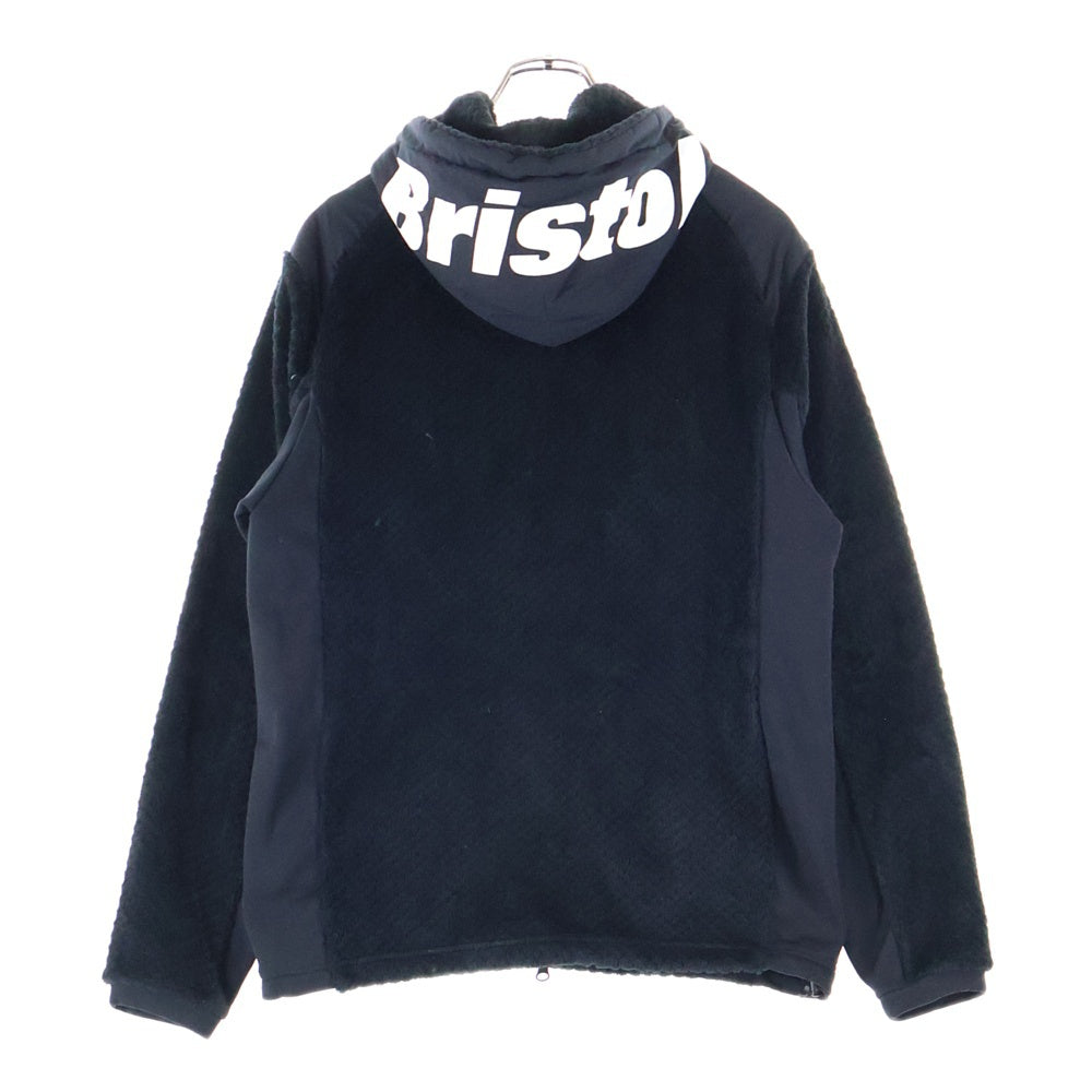 F.C.R.B./F.C.Real Bristol/FCRB(エフシーアールビー/エフシーレアルブリストル) POLARTEC HYBRID HOODED JACKET フリースジャケット ジップアップ ブラック FCRB-232052