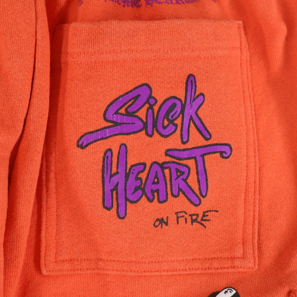 CHROME HEARTS(クロムハーツ) ×MATTY BOY SHORTS マッティボーイ ロゴプリント スウェットショーツ カーゴハーフパンツ オレンジ