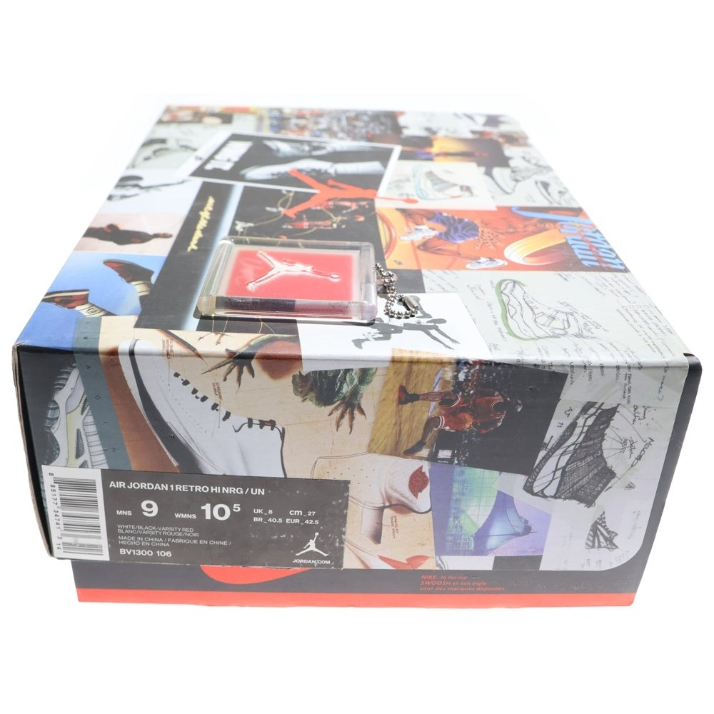 NIKE(ナイキ) ×UNION AIR JORDAN 1 RETRO HI NRG BV1300-106 ユニオン エアジョーダン1 ハイカットスニーカー ブラック/レッド/ホワイト US9/27cm