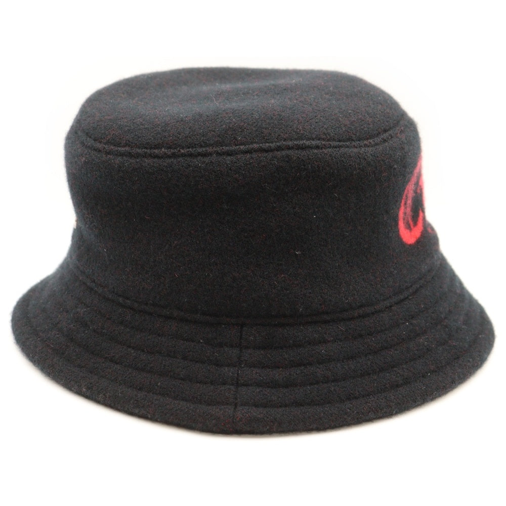 CHROME HEARTS(クロムハーツ) Cashmere Bucket Hat CHロゴ スクロールラベルパッチ付き カシミヤ バケットハット ブラック