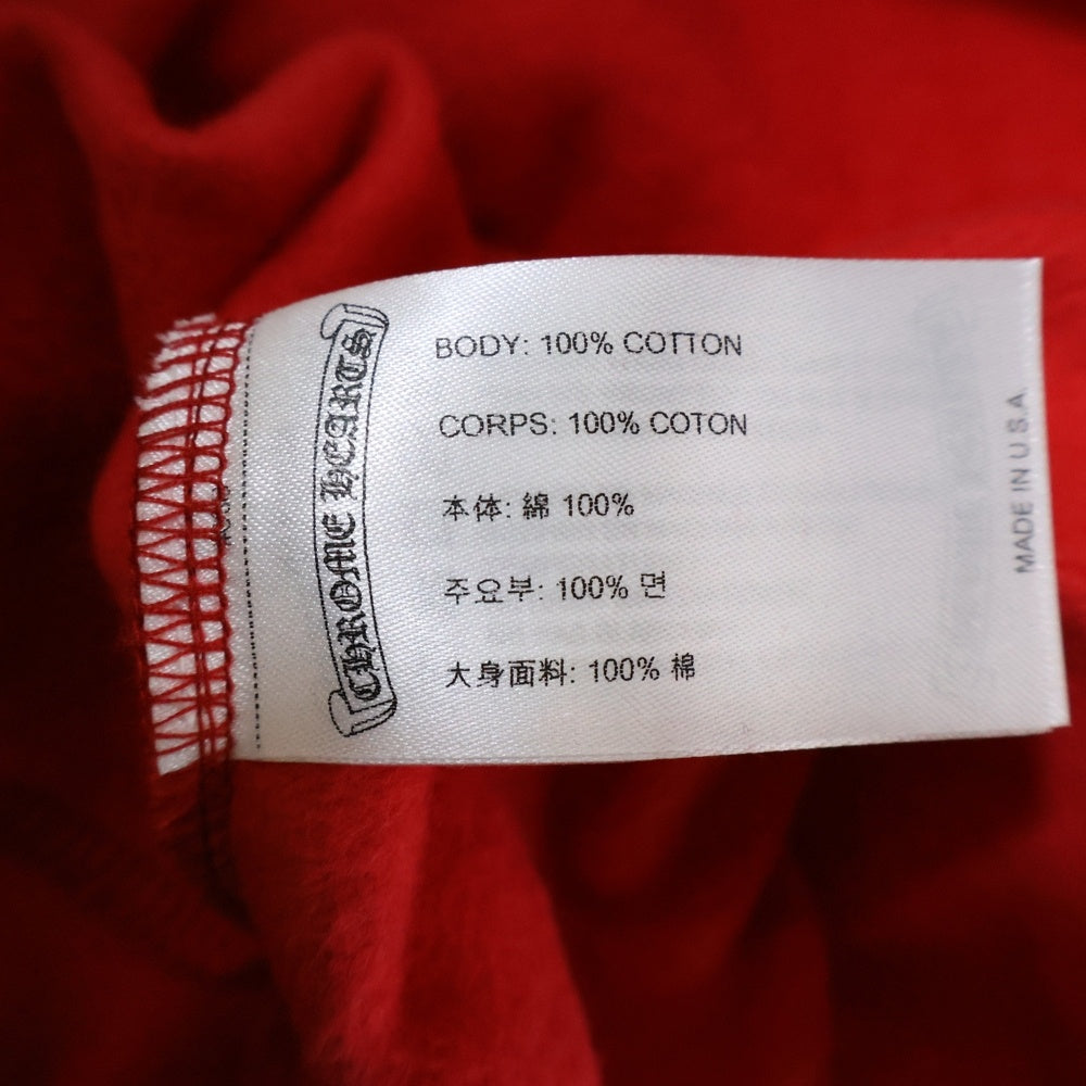 CHROME HEARTS(クロムハーツ) SCROOL HOODIE スクロールラベル プルオーバーフーディ パーカー レッド