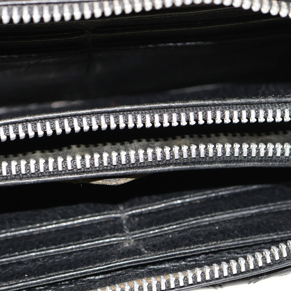 CHROME HEARTS(クロムハーツ) REC F ZIP QUILTED セメタリー クロスキルティング レザーウォレット 財布 ブラック