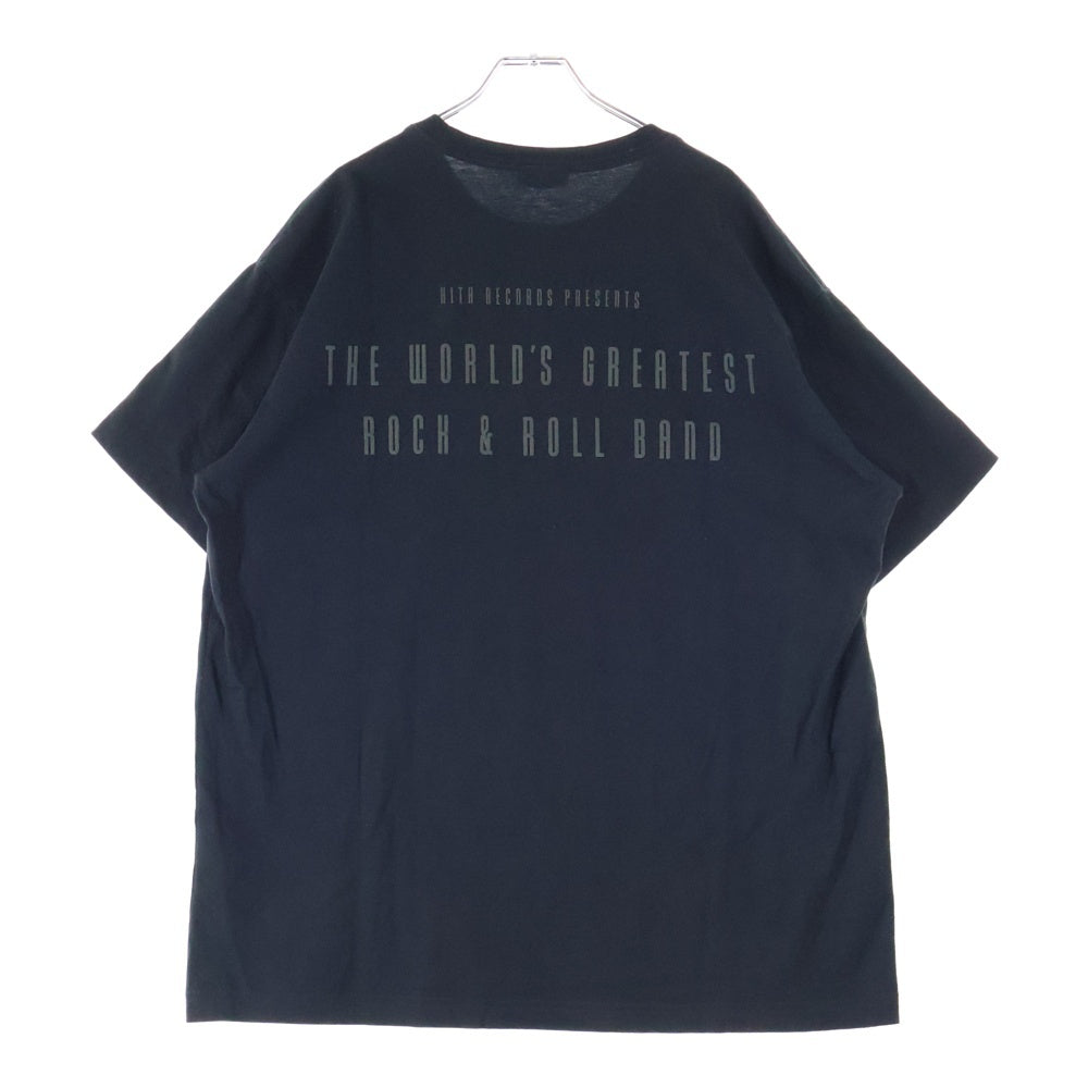 KITH(キス) The Rolling Stones Monogram Tongue Tee ザローリングストーンズ モノグラムタン プリント半袖Tシャツ クルーネックカットソー ブラック