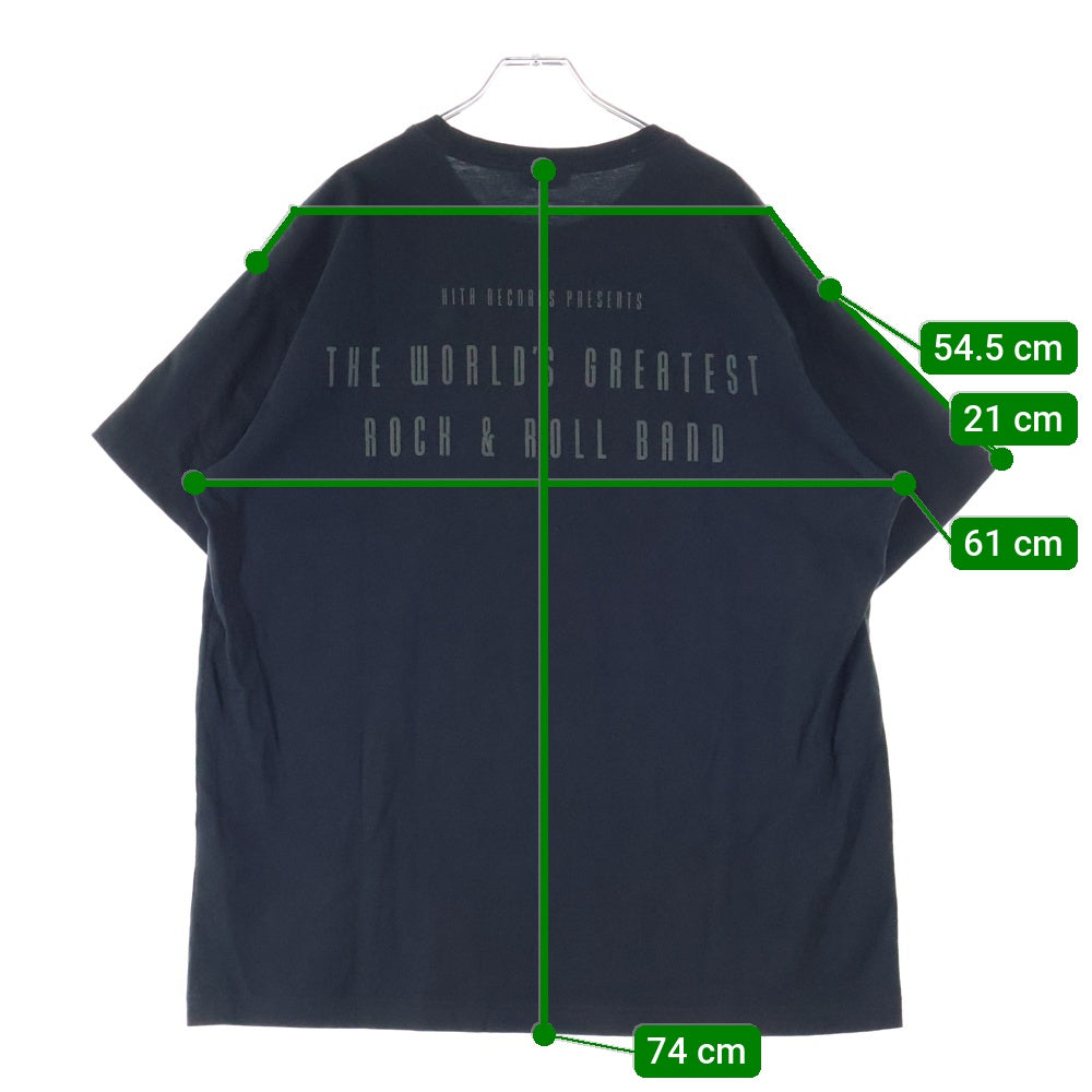 KITH(キス) The Rolling Stones Monogram Tongue Tee ザローリングストーンズ モノグラムタン プリント半袖Tシャツ クルーネックカットソー ブラック