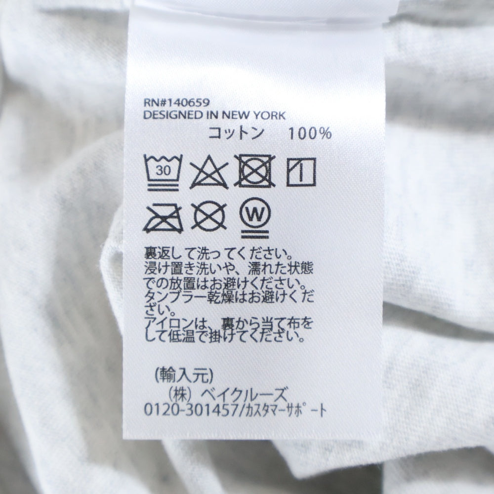 KITH(キス) LAX Tee フロッキーロゴプリント 半袖Tシャツ クルーネックカットソー グレー