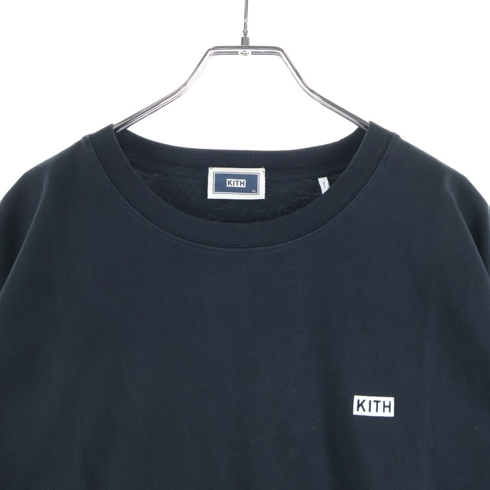 KITH(キス) LAX Tee フロッキーロゴプリント 半袖Tシャツ クルーネックカットソー ブラック