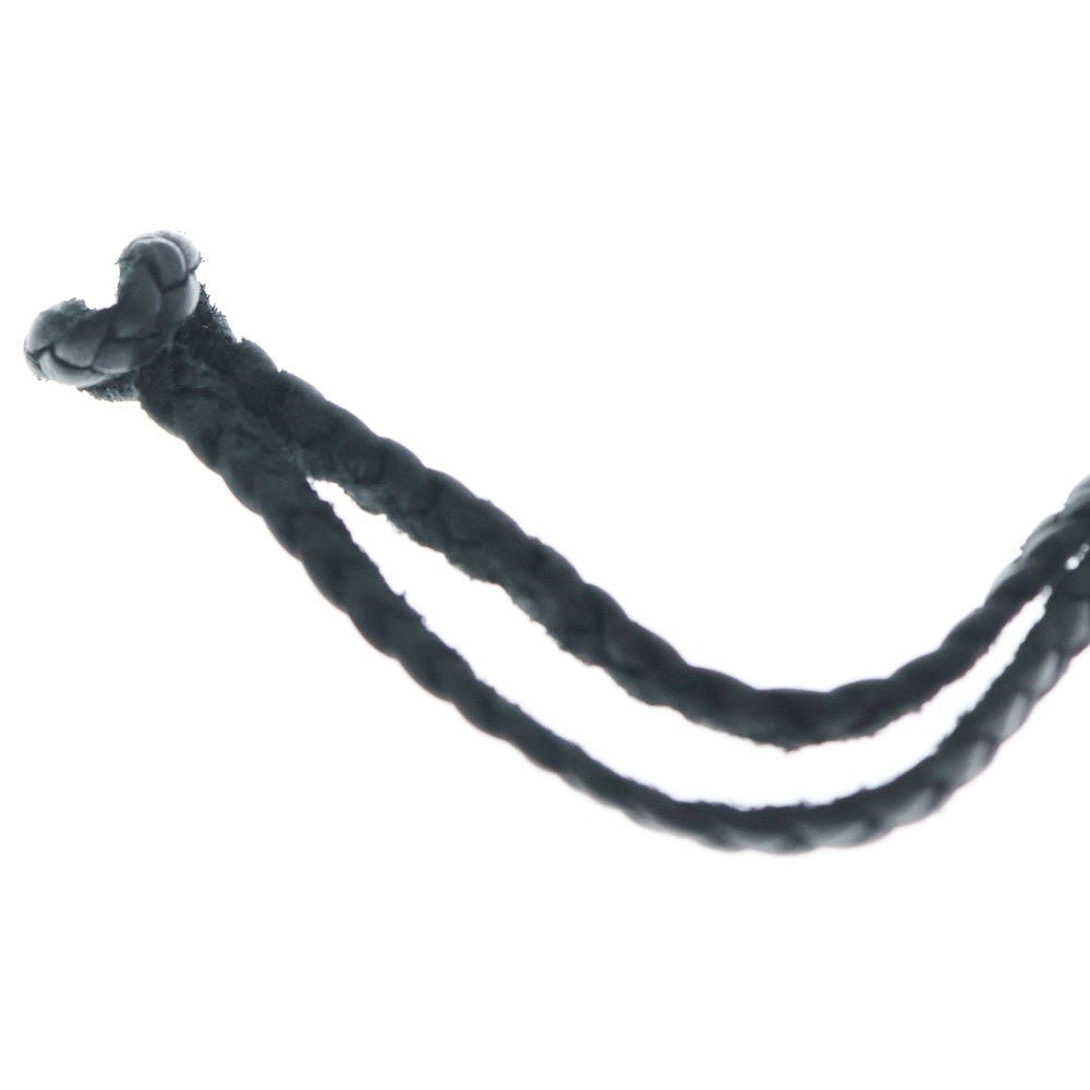CHROME HEARTS(クロムハーツ) LEATHER BRAID SCROLL ネックレス レザーブレイドネックレス ブラック/シルバー BCA377