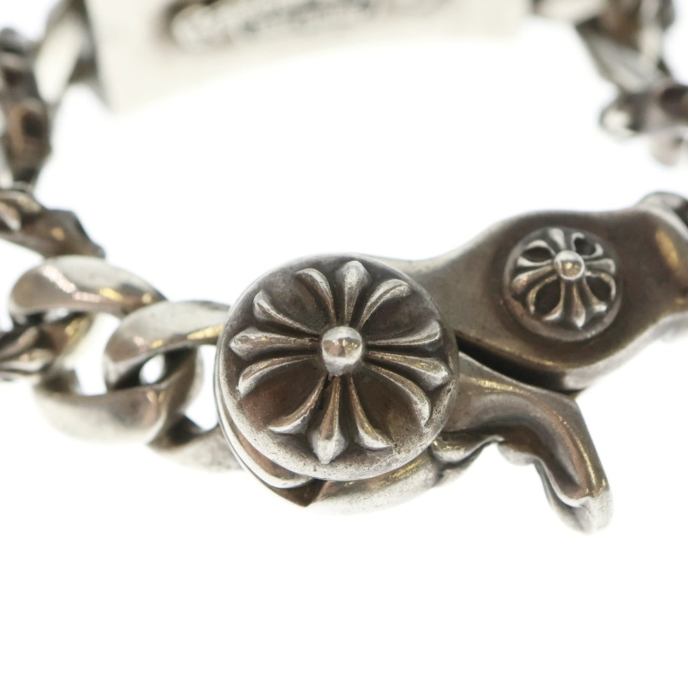 CHROME HEARTS(クロムハーツ) ID FLORAL CRS フローラルクロスIDファンシーリンク クリップ ブレスレット シルバー