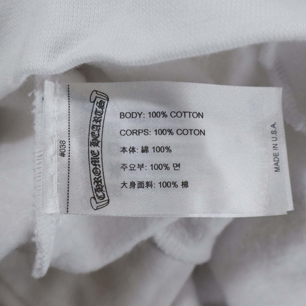 CHROME HEARTS(クロムハーツ) SWTSHRT PLVR ネックロゴプリント クルーネックス ウェット トレーナー ホワイト