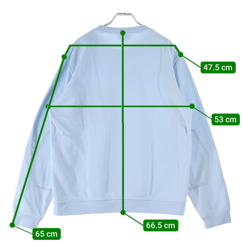 HERMES(エルメス) サイドステッチ ポケット付き クルーネックスウェット ライトブルー