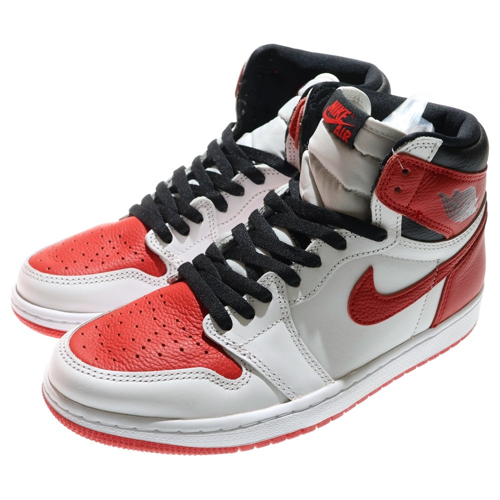 NIKE(ナイキ) AIR JORDAN 1 HIGH OG HERITAGE エアジョーダン ヘリテージ ハイカットスニーカー ホワイト/レッド US8.5/26.5cm 555088-161