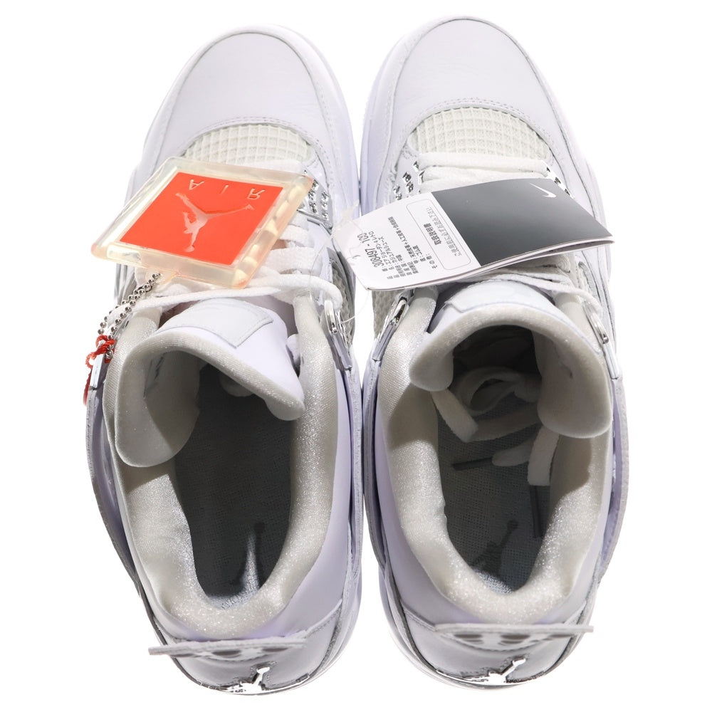 NIKE(ナイキ) AIR JORDAN 4 PURE MONEY エアジョーダン4 ピュアマネー ハイカットスニーカー ホワイト US9/27cm 308497-100