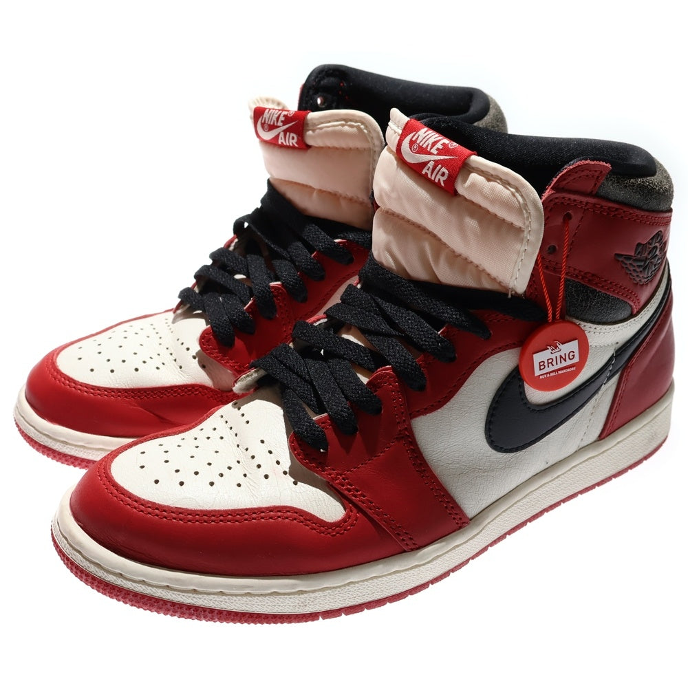 NIKE(ナイキ) AIR JORDAN 1 LOST&FOUND エアジョーダン1 ロスト&ファウンド ハイカットスニーカー ホワイト/レッド US9.5/27.5cm DZ5485-612