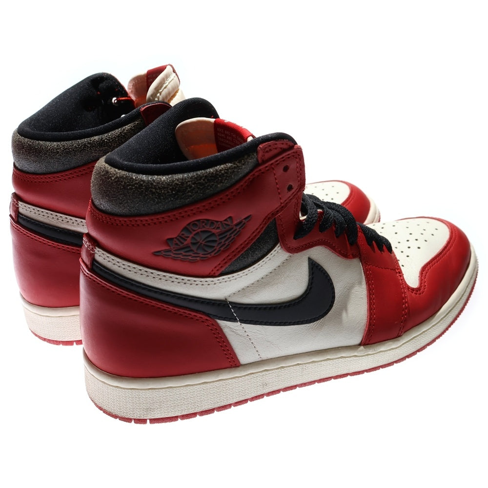 NIKE(ナイキ) AIR JORDAN 1 LOST&FOUND エアジョーダン1 ロスト&ファウンド ハイカットスニーカー ホワイト/レッド US9.5/27.5cm DZ5485-612