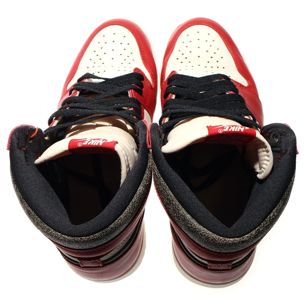 NIKE(ナイキ) AIR JORDAN 1 LOST&FOUND エアジョーダン1 ロスト&ファウンド ハイカットスニーカー ホワイト/レッド US9.5/27.5cm DZ5485-612