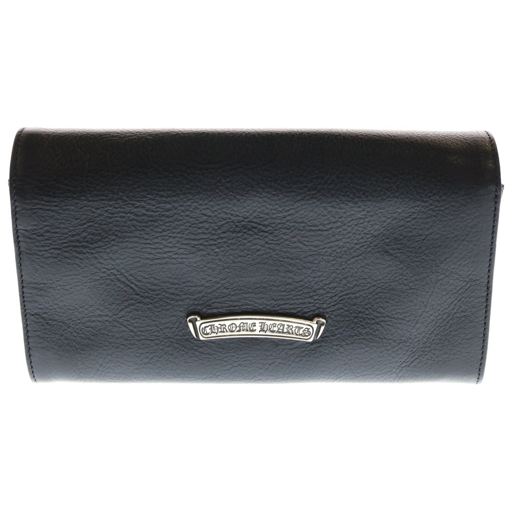 CHROME HEARTS(クロムハーツ) JUDY CROSS BALL ジュディ クロス ボール ボタン レザーウォレット 長財布 ブラック BCA366