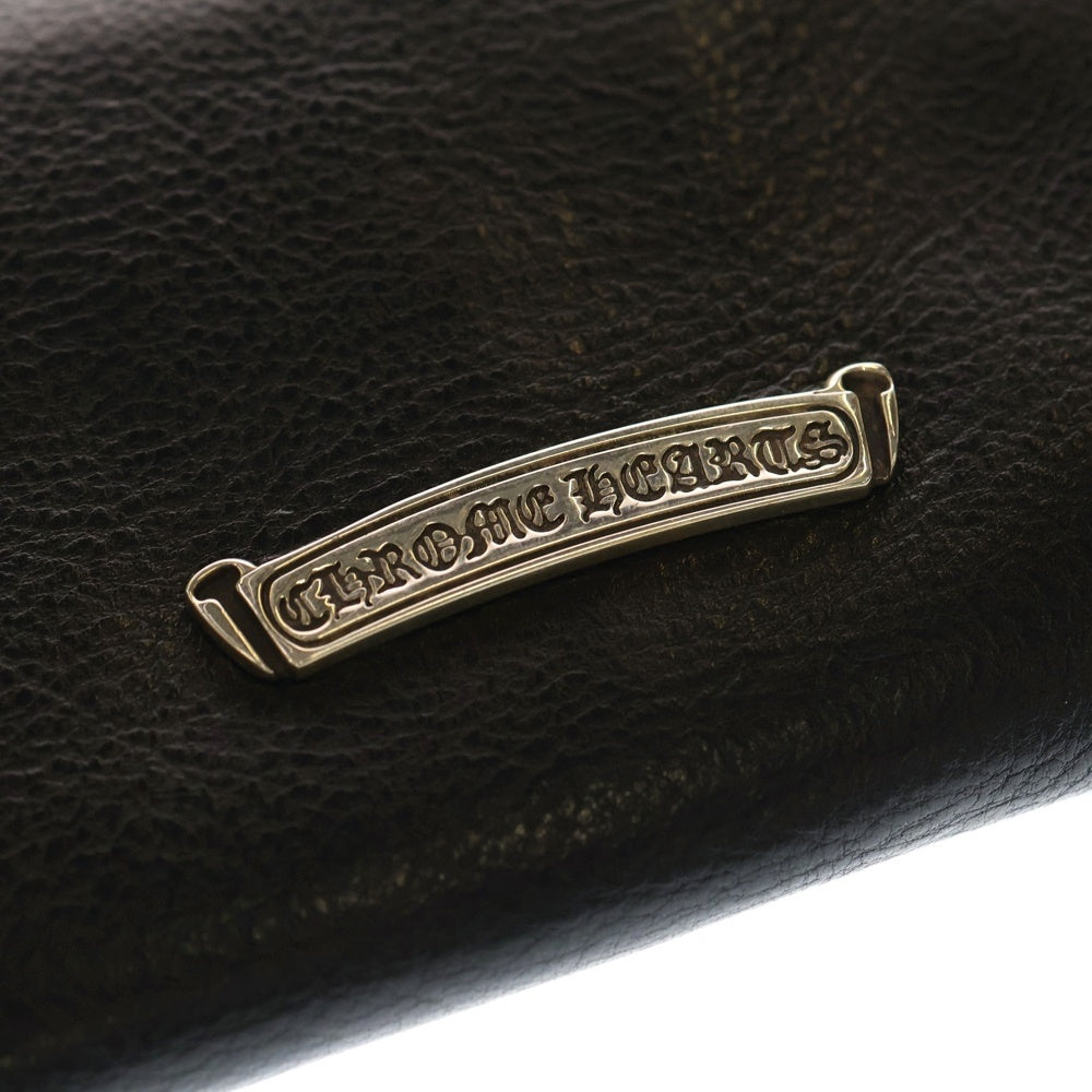 CHROME HEARTS(クロムハーツ) JUDY CROSS BALL ジュディ クロス ボール ボタン レザーウォレット 長財布 ブラック BCA366