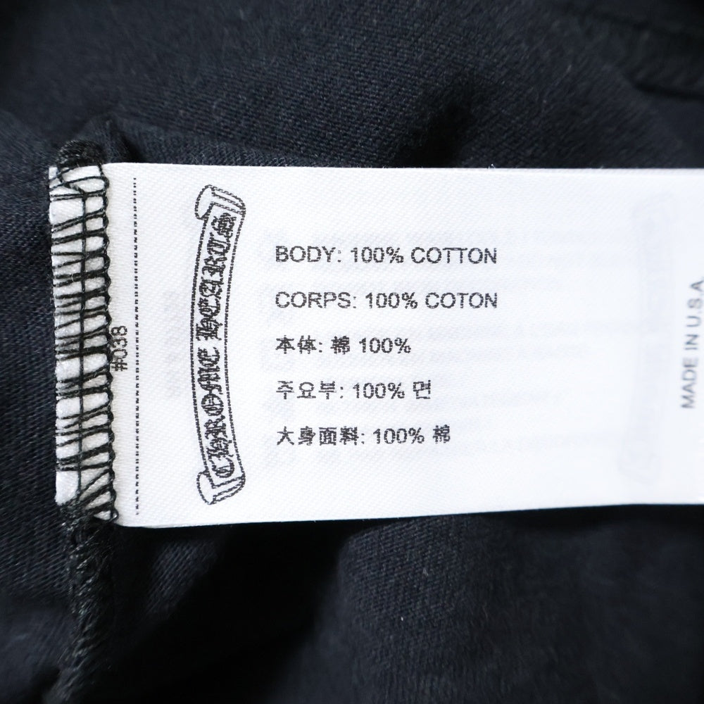 CHROME HEARTS(クロムハーツ) マイアミ限定 バックホースシュー プリント 半袖 クルーネック Tシャツ ブラック