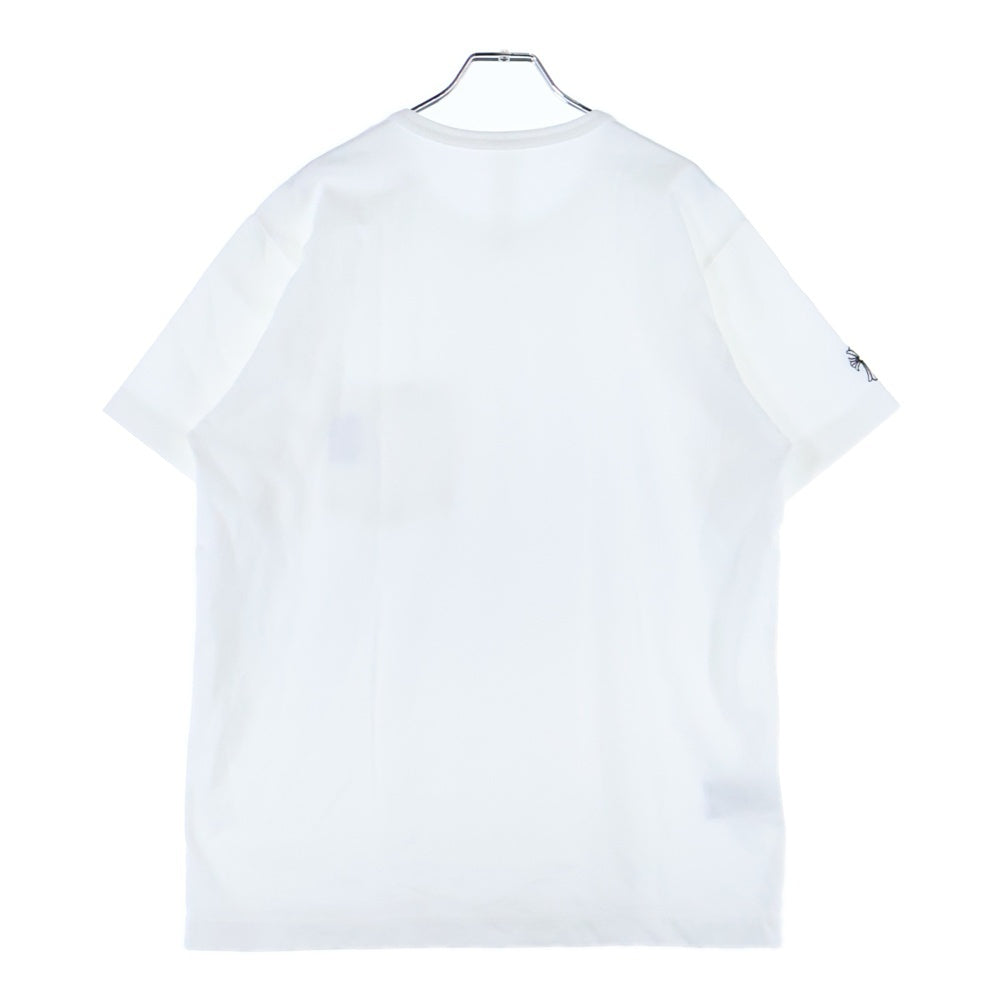 CHROME HEARTS(クロムハーツ) Y NOT 胸ポケットロゴ刺繍 半袖 クルーネック Tシャツ ホワイト