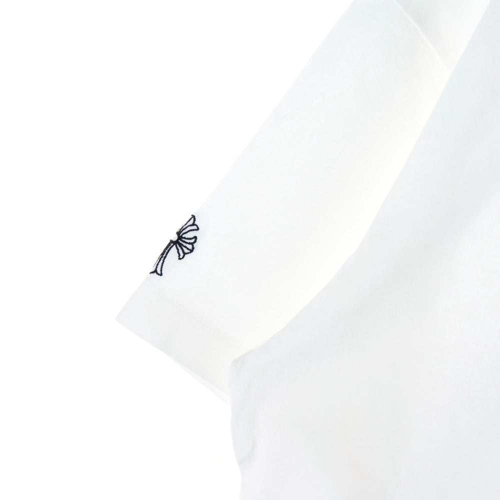 CHROME HEARTS(クロムハーツ) Y NOT 胸ポケットロゴ刺繍 半袖 クルーネック Tシャツ ホワイト
