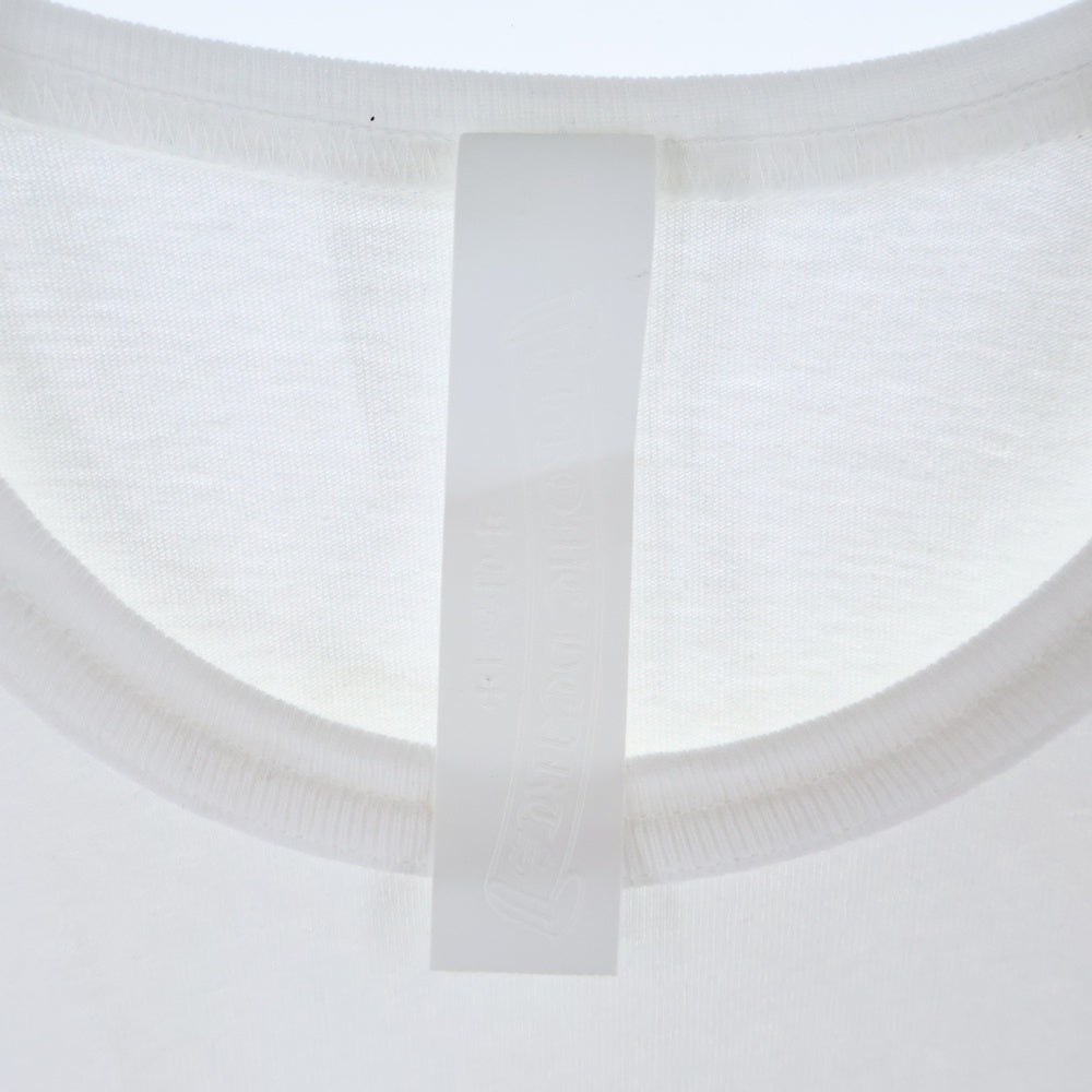 CHROME HEARTS(クロムハーツ) Y NOT 胸ポケットロゴ刺繍 半袖 クルーネック Tシャツ ホワイト