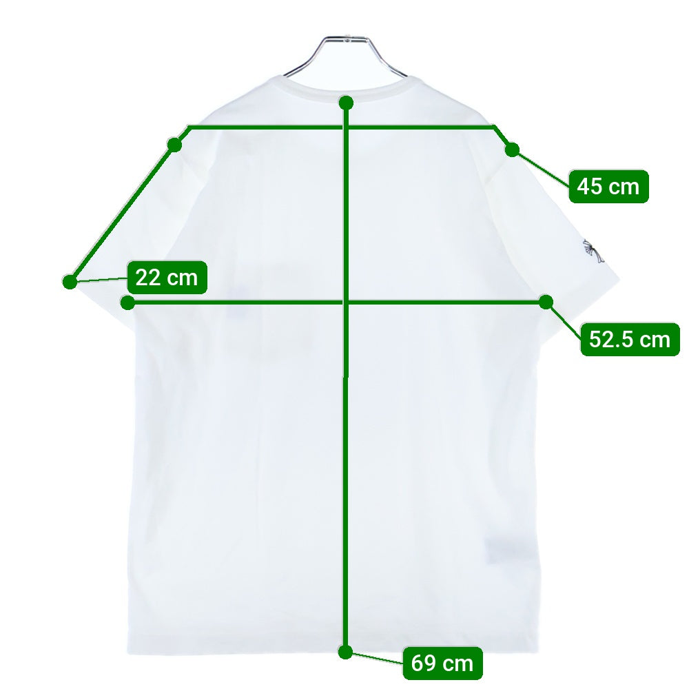 CHROME HEARTS(クロムハーツ) Y NOT 胸ポケットロゴ刺繍 半袖 クルーネック Tシャツ ホワイト