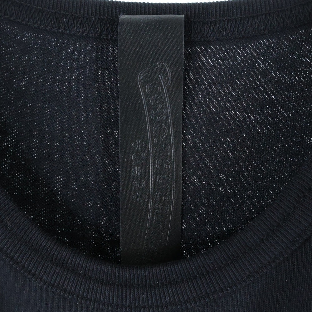 CHROME HEARTS(クロムハーツ) Y NOT 胸ポケットロゴ刺繍 半袖 クルーネック Tシャツ ブラック