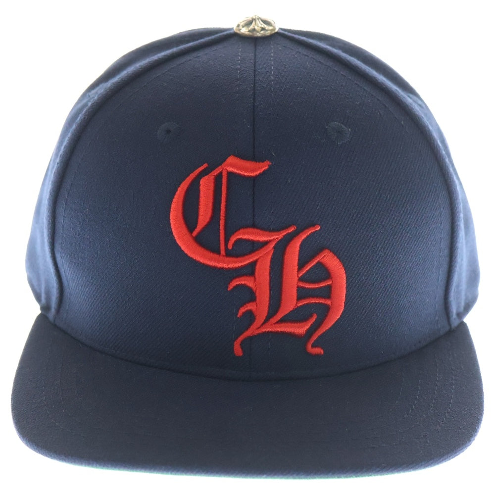 CHROME HEARTS(クロムハーツ) CH刺繍ベースボールキャップ 6 PANEL ON FIELD BSBL CAP ネイビー