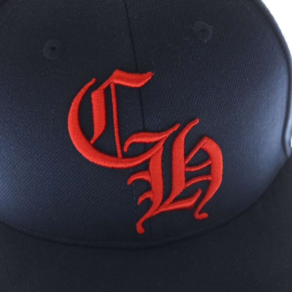 CHROME HEARTS(クロムハーツ) CH刺繍ベースボールキャップ 6 PANEL ON FIELD BSBL CAP ネイビー