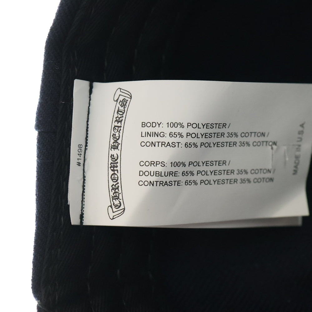 CHROME HEARTS(クロムハーツ) CH刺繍ベースボールキャップ 6 PANEL ON FIELD BSBL CAP ネイビー