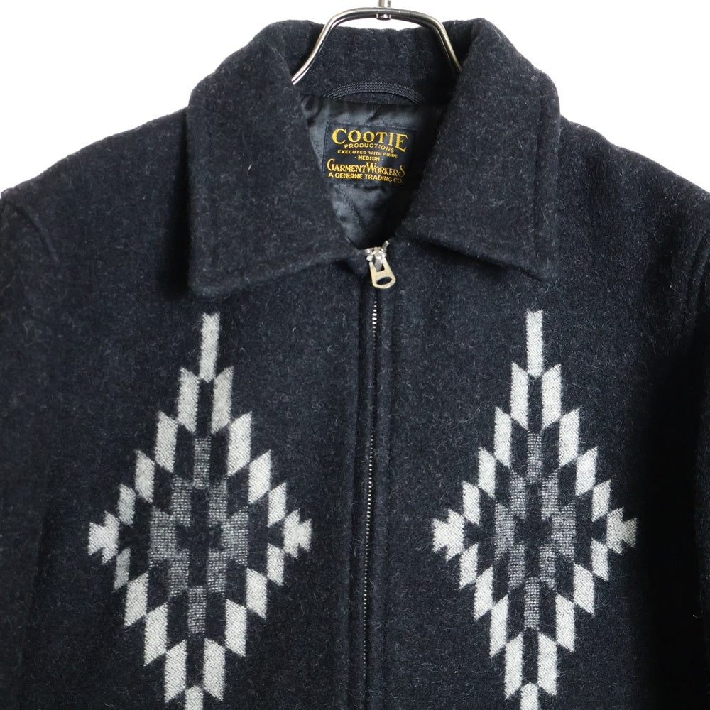 COOTIE PRODUCTIONS(クーティー プロダクションズ) チマヨ柄 ウールスポーツジャケット スイングトップ キルティング グレー