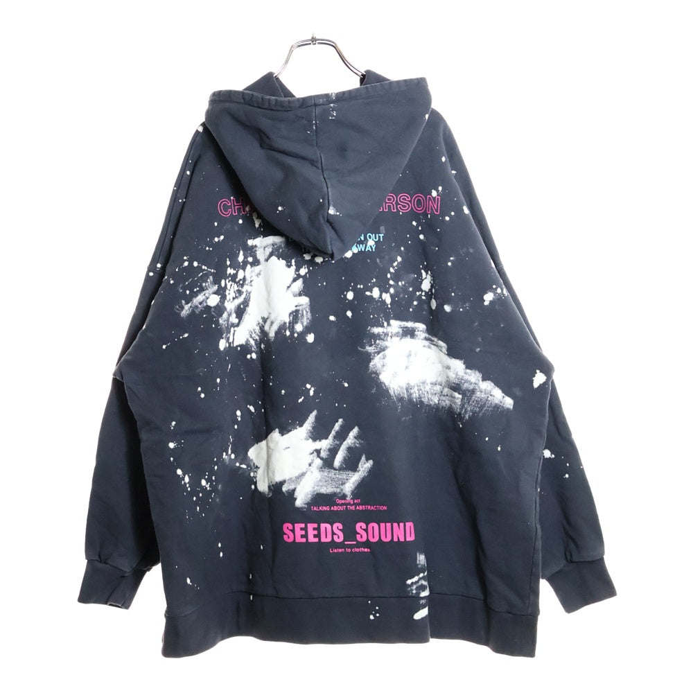 TALKING ABOUT THE ABSTRACTION(トーキング アバウト ザ アブストラクション) CHALSE PHOTO PARKA ニルヴァーナ プリント パーカー TYPE3 ブラック SS-PPK-0010