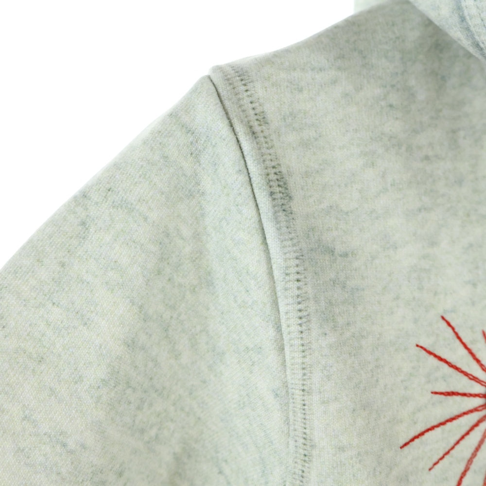 NO BRAND(ノーブランド) miraco × TATA フロント刺繍 ジップアップ パーカー グレー