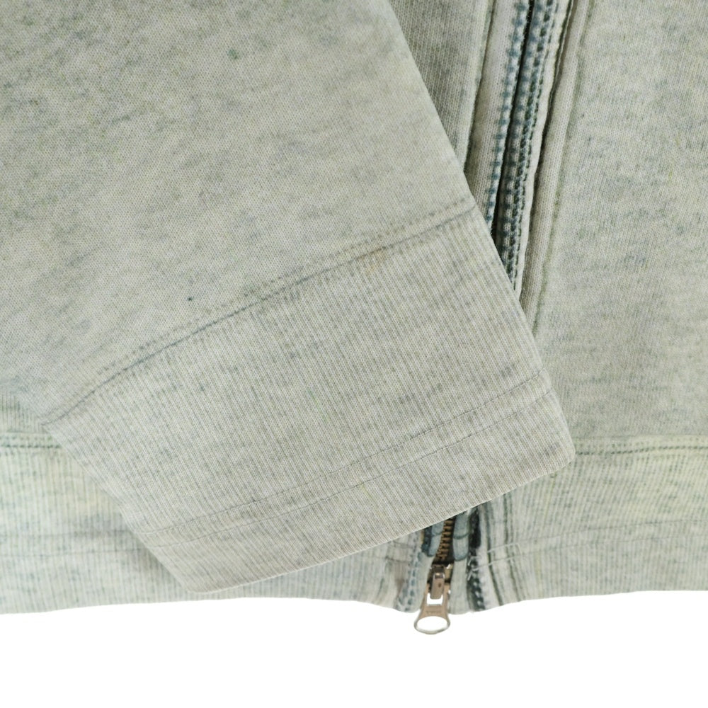 NO BRAND(ノーブランド) miraco × TATA フロント刺繍 ジップアップ パーカー グレー