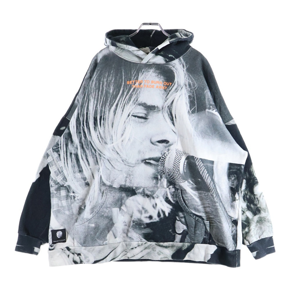 TALKING ABOUT THE ABSTRACTION(トーキング アバウト ザ アブストラクション) CHALLES PHOTO PRINT PARKA シャルレス フォトプリント オーバーサイズ プルオーバーパーカー グレー SS-PPK-001C